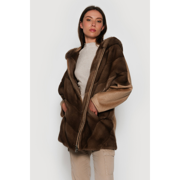 Brown Mink fur Jackets