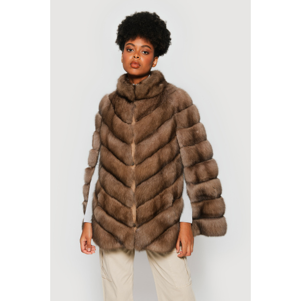 Beige Sable fur Jackets