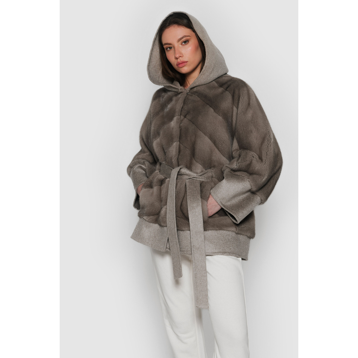 Gray Mink fur Jackets