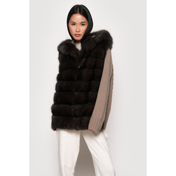 Brown Sable fur Jackets