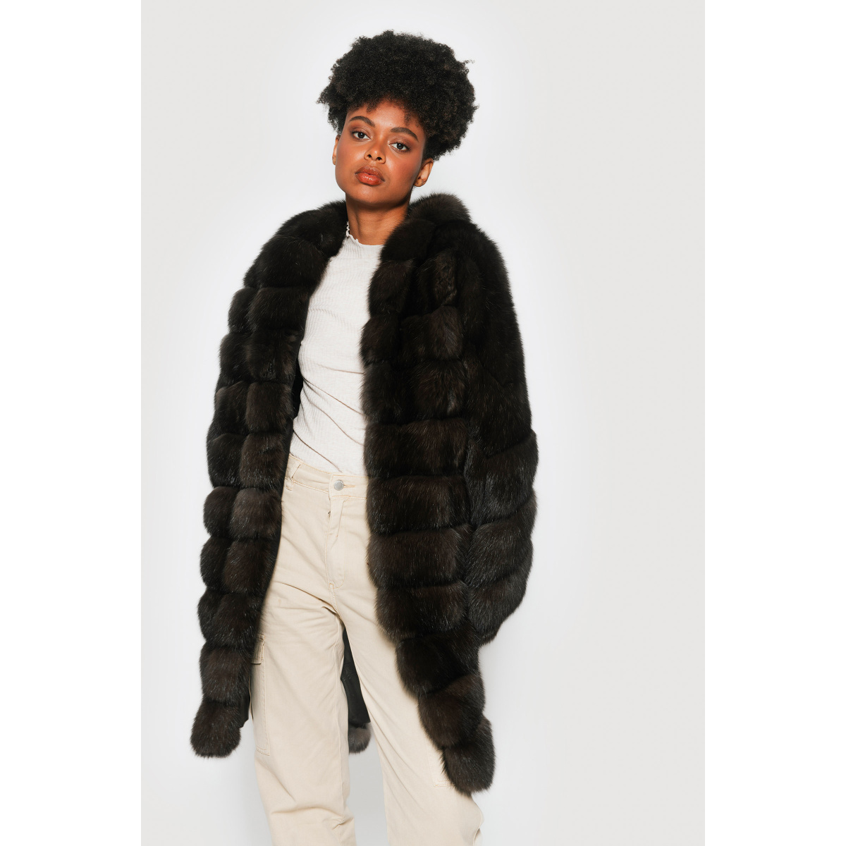 Black Sable fur Coats