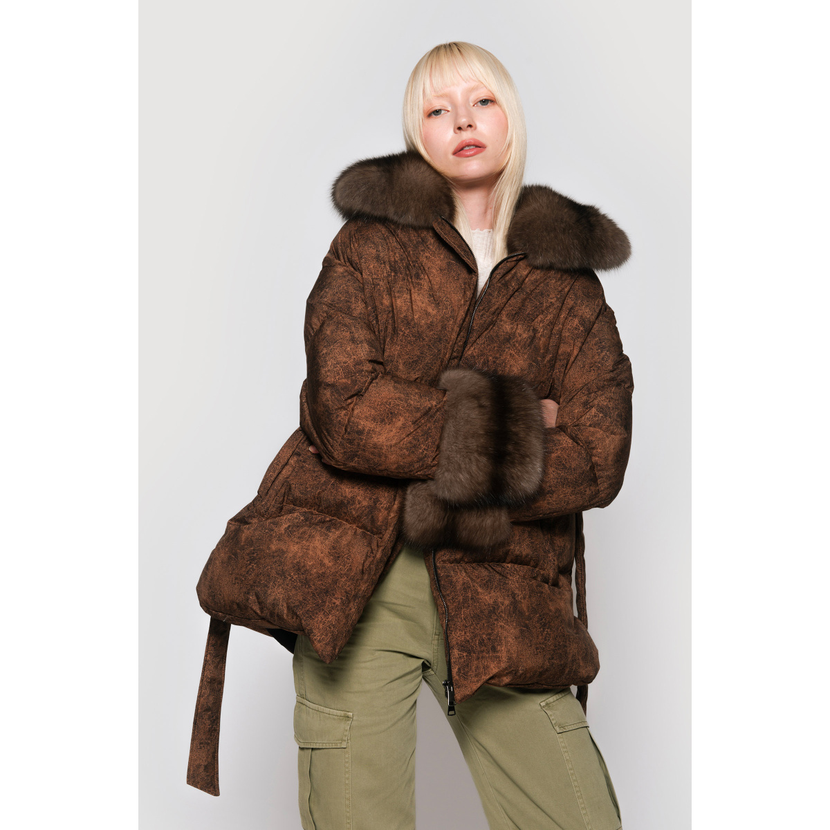 Brown Sable fur Jackets