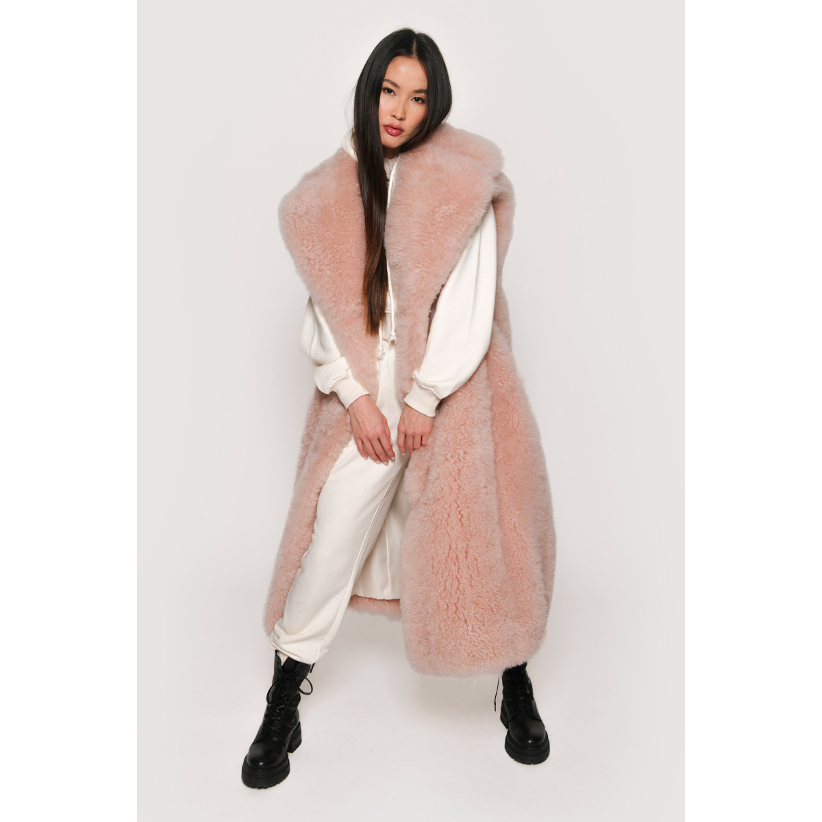 Pink Vests fur Coats