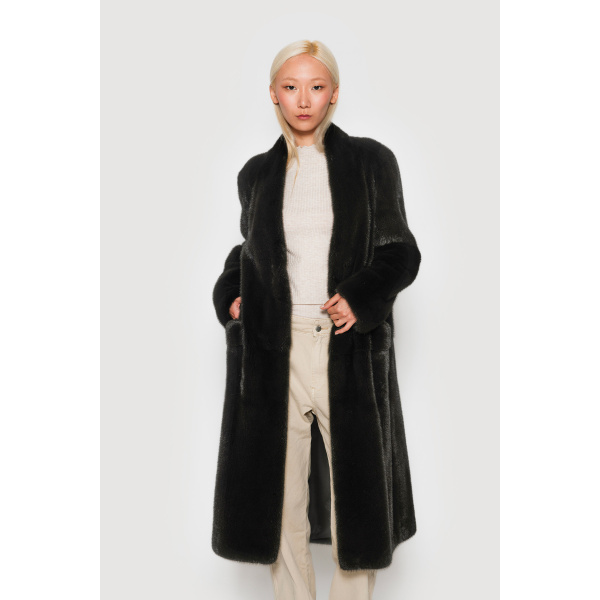 Black Mink fur Coats