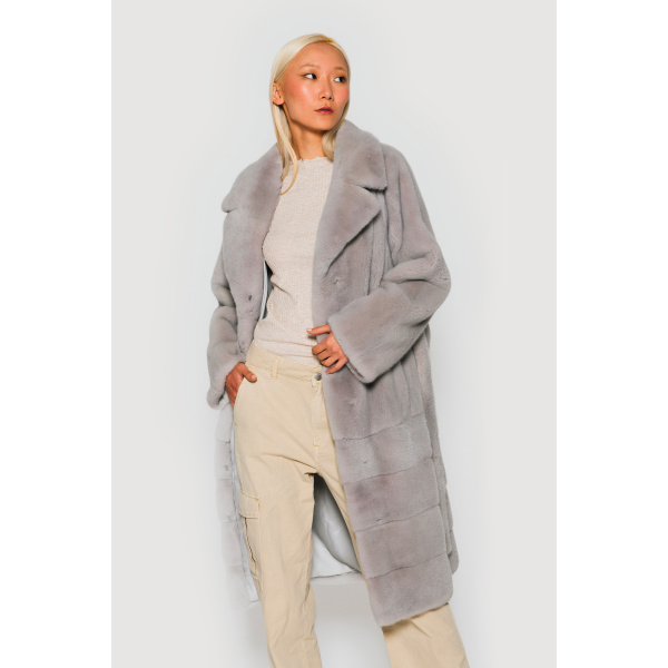 Gray Mink fur Coats