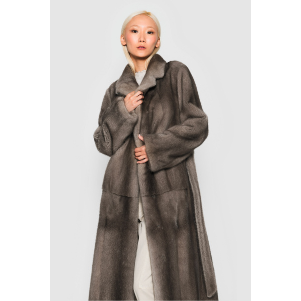 Gray Mink fur Coats