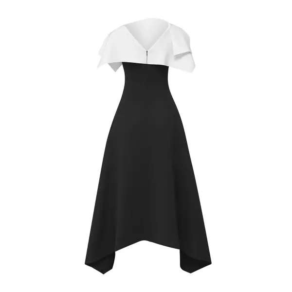 Monochrome Asymmetric Dress