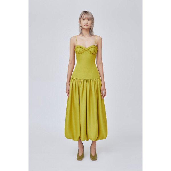 CHATS by C.Dam Yellow Sphinx Dress