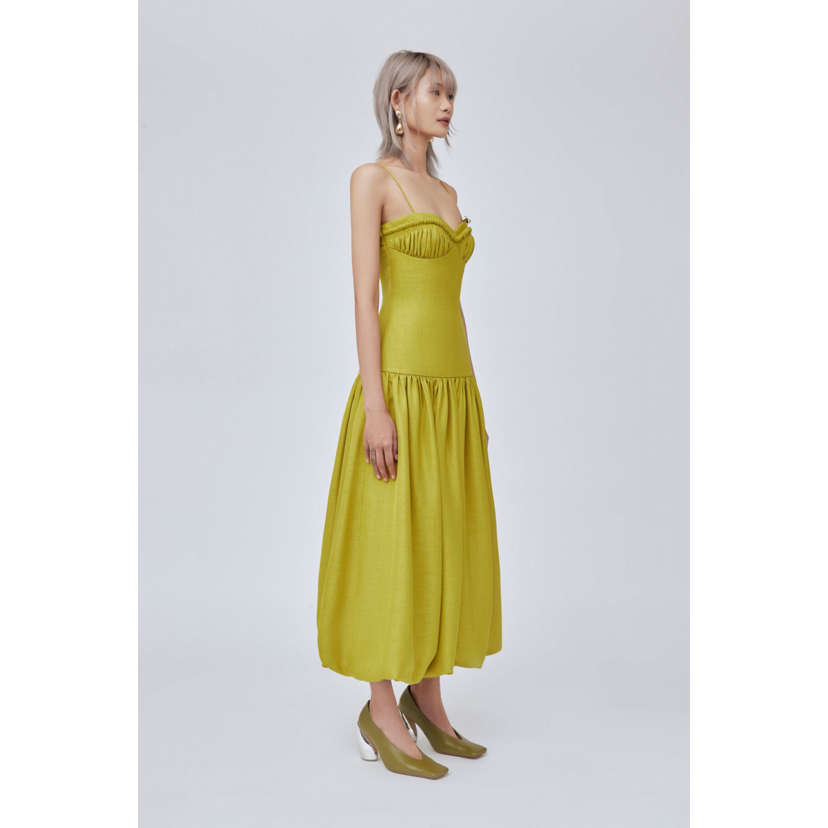 CHATS by C.Dam Yellow Sphinx Dress