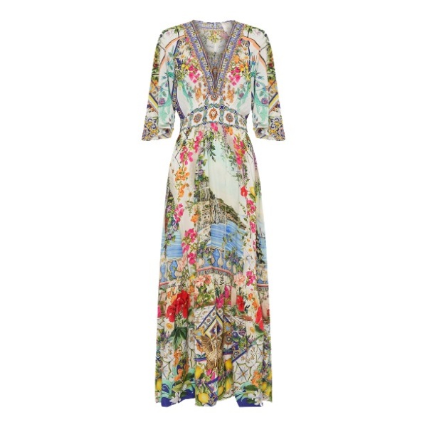 Camilla Waisted Dress With Hem Ruffle19310 nobg
