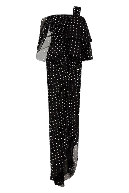 Black silk dress, long dress | Carla Zampatti Designer Midi