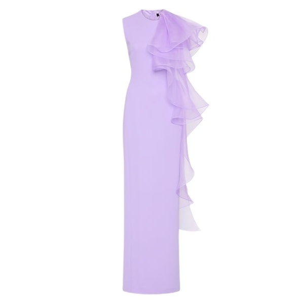 Carla Zampatti purple midi dress 250653 nobg