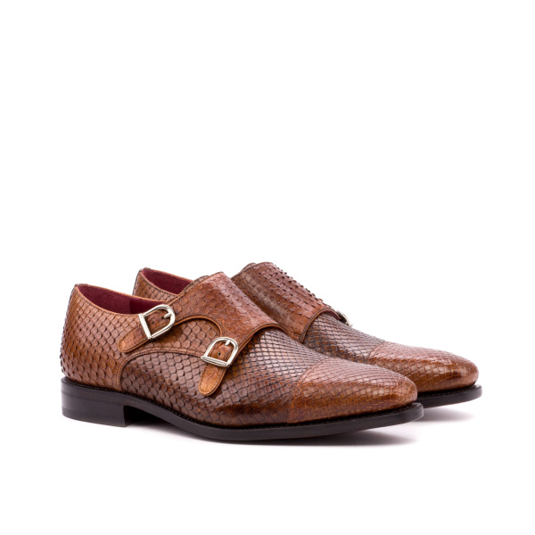 Brown Double Monk Shoe