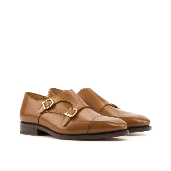 Brown Double Monk Shoe