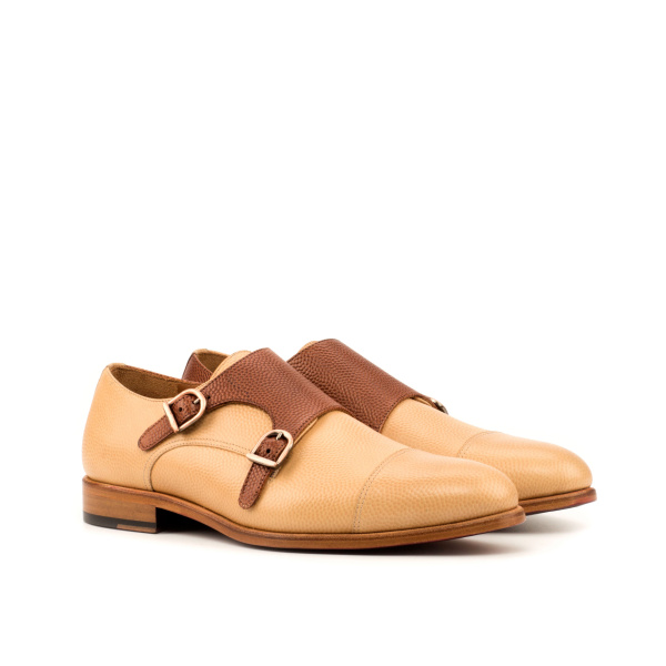 Brown Double Monk Shoe