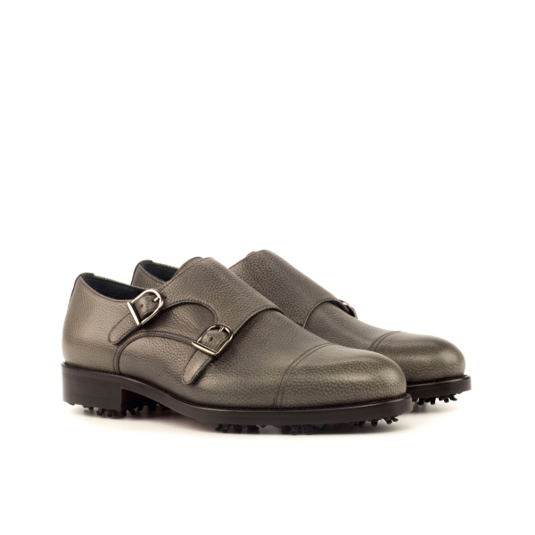 Gray Double Monk Shoe