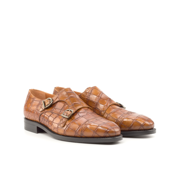 Brown Double Monk Shoe