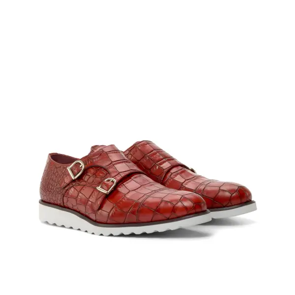 Burgundy Double Monk Shoe