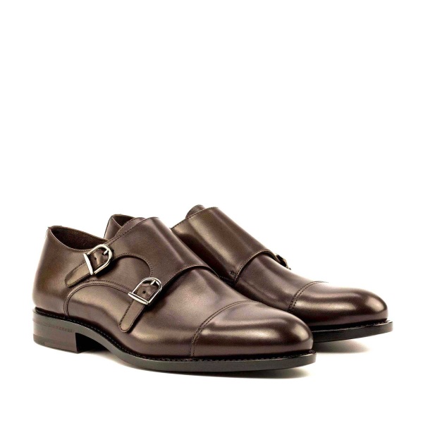 Brown Double Monk Shoe