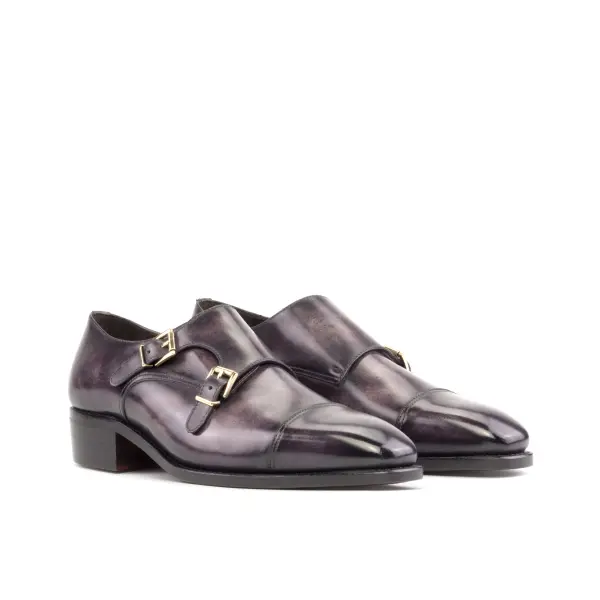 Purple Double Monk Shoe