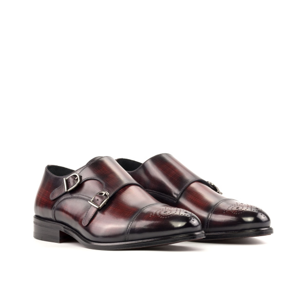 Burgundy Double Monk Shoe