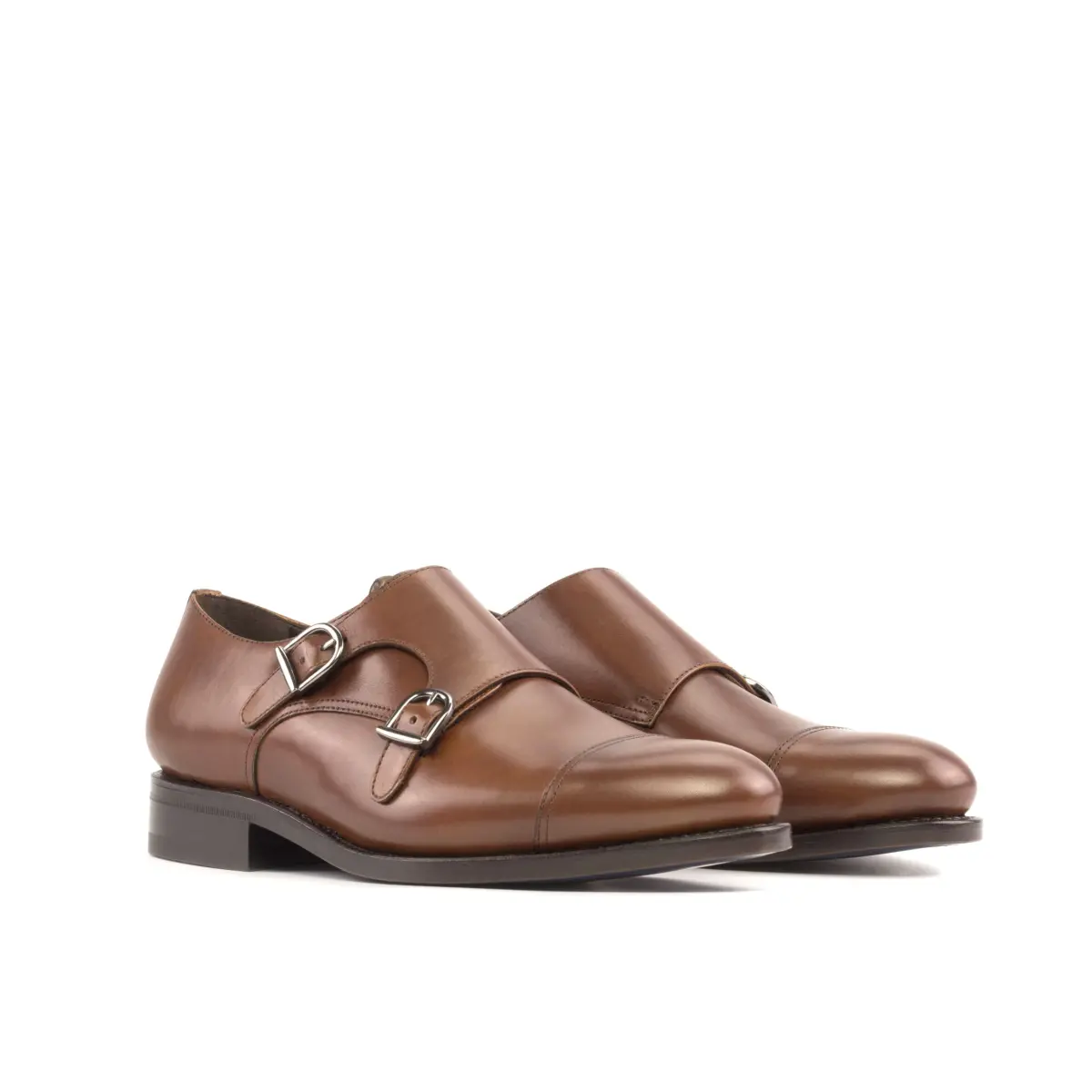 Brown Double Monk Shoe