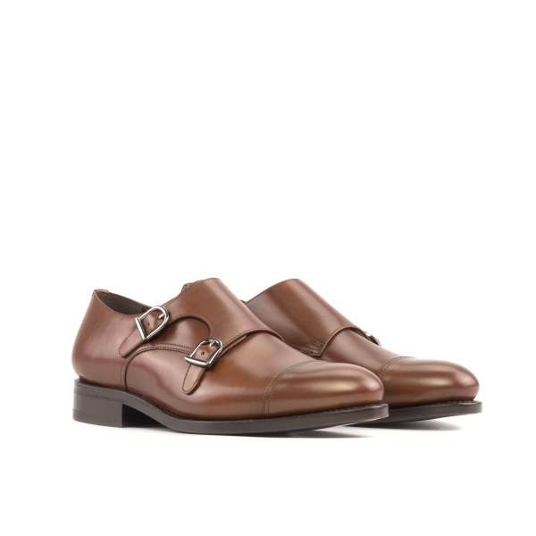 Brown Double Monk Shoe