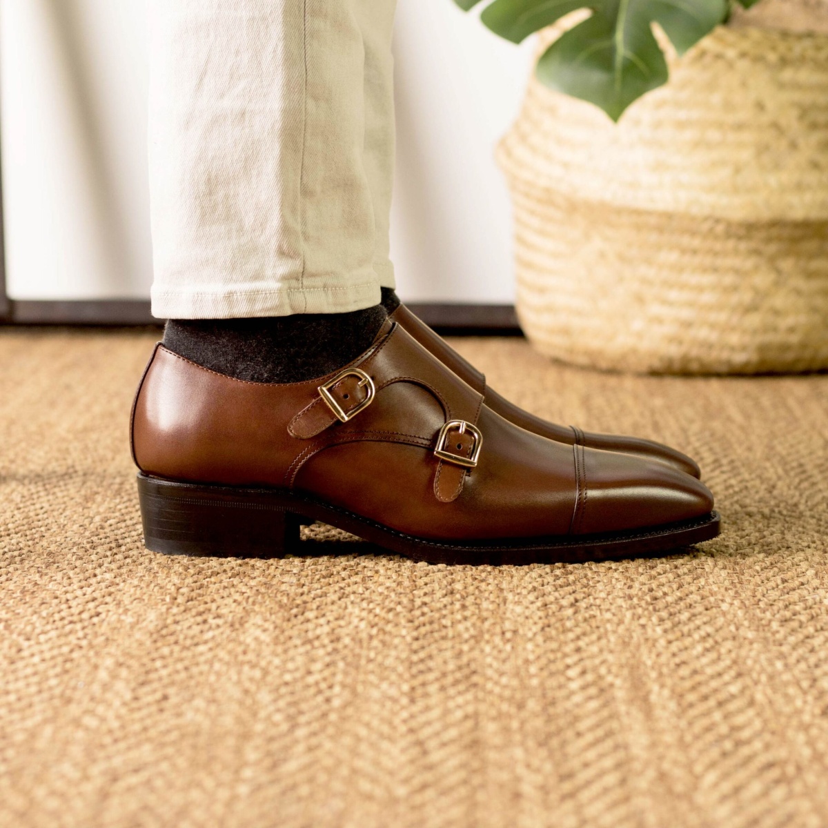 double monk strap shoes