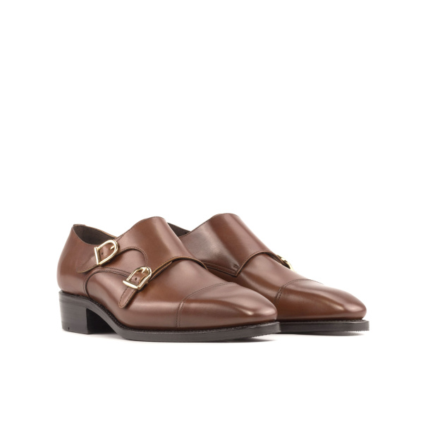 Brown Double Monk Shoe