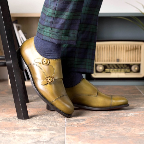 double monk strap shoes