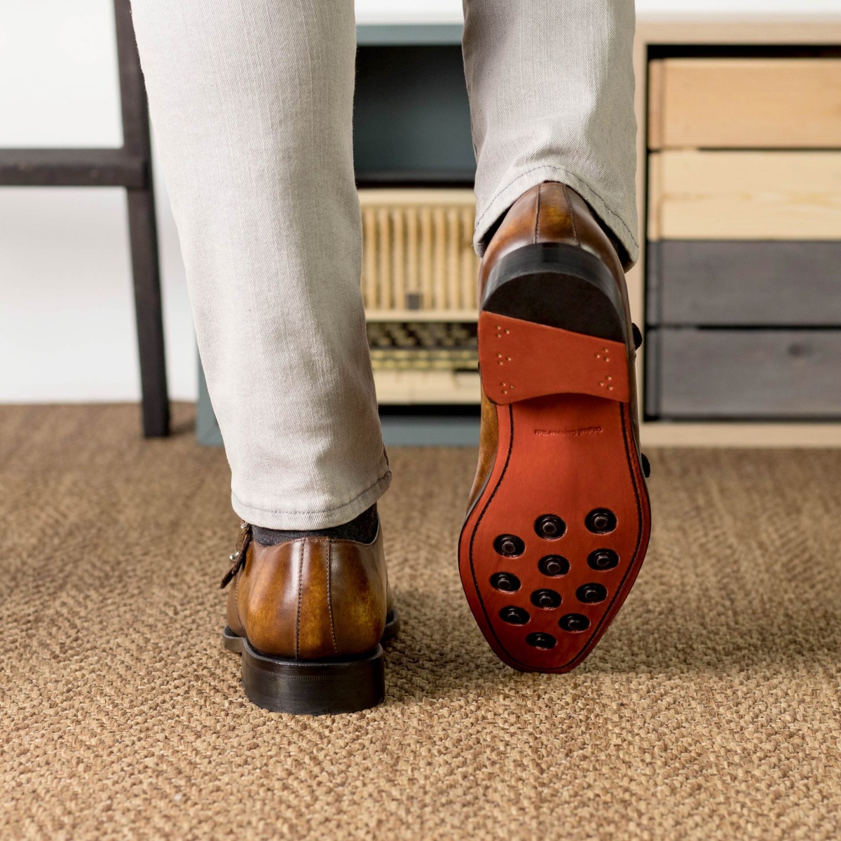 double monk strap shoes