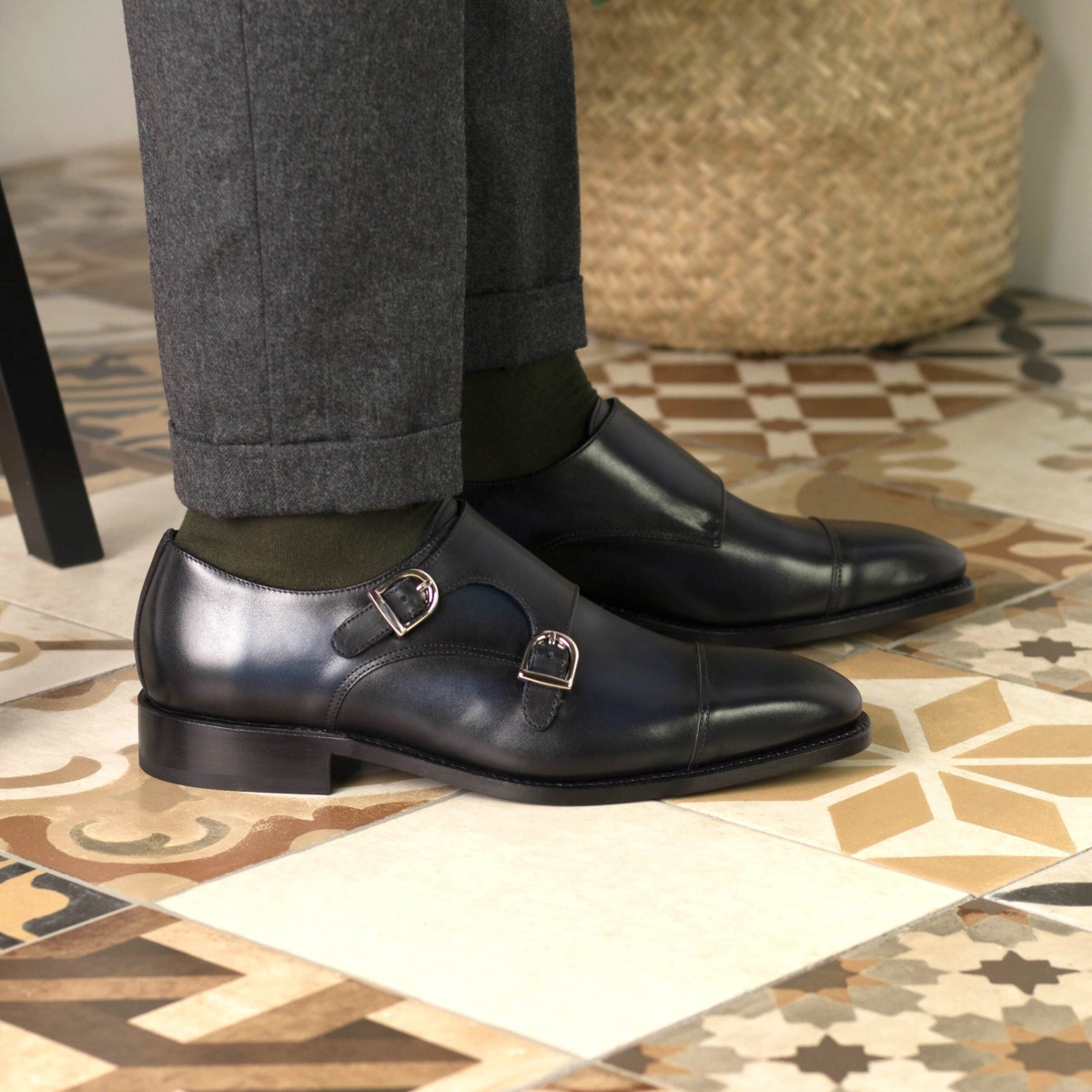 double monk strap shoes