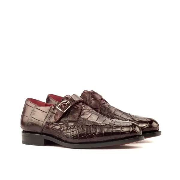 Burgundy Single Monk Shoe