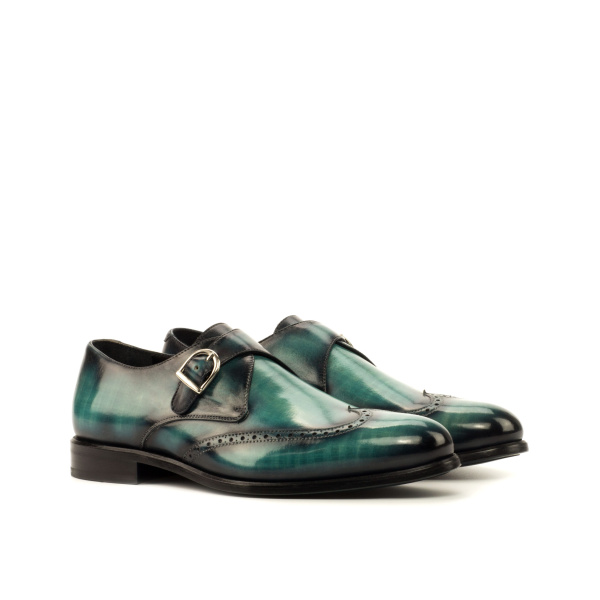 Blue Single Monk Shoe