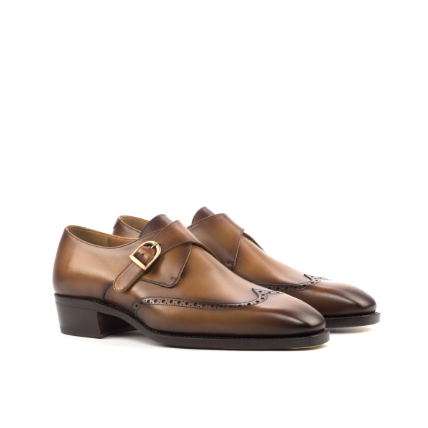 brown monk strap shoes