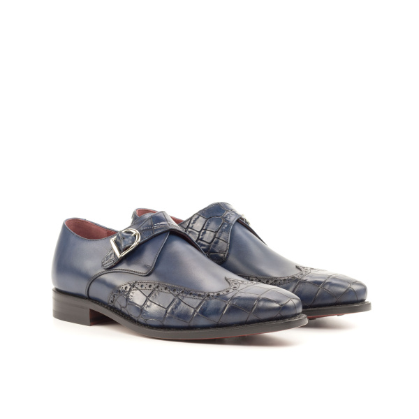 Blue Single Monk Shoe