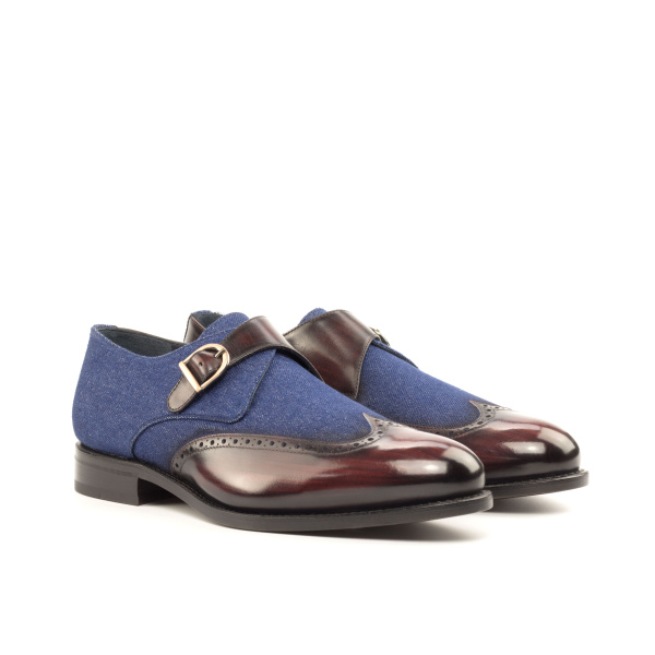 Blue Single Monk Shoe