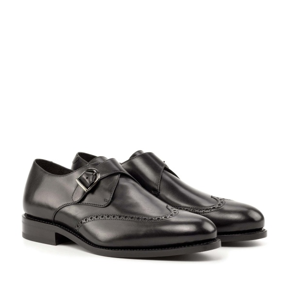 Black Single Monk Shoe