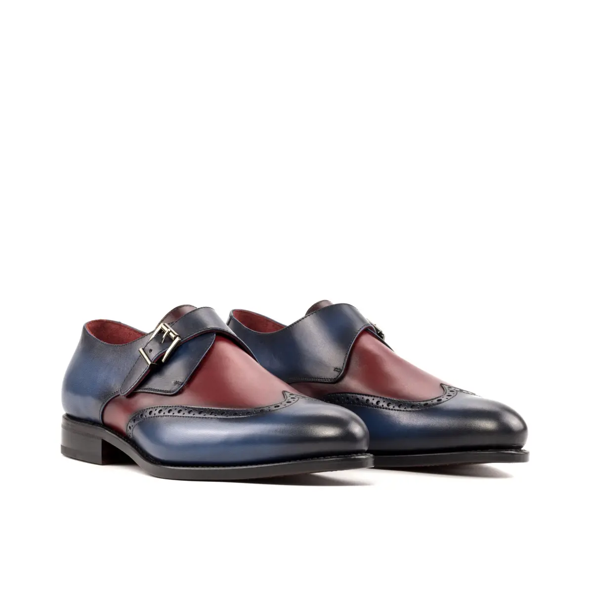 Blue Single Monk Shoe