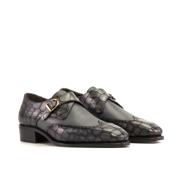 Gray Single Monk Shoe