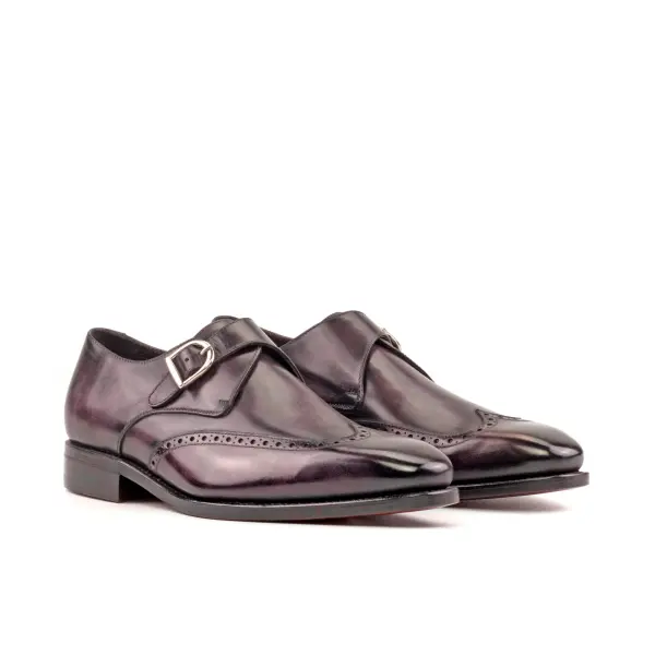 Purple Single Monk Shoe