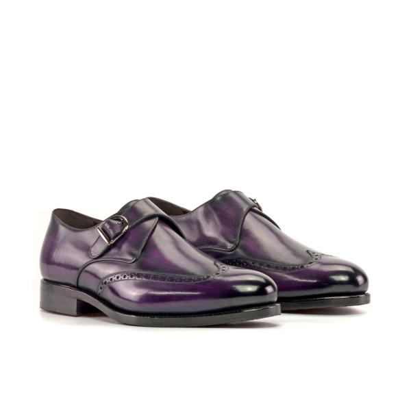 Purple Single Monk Shoe