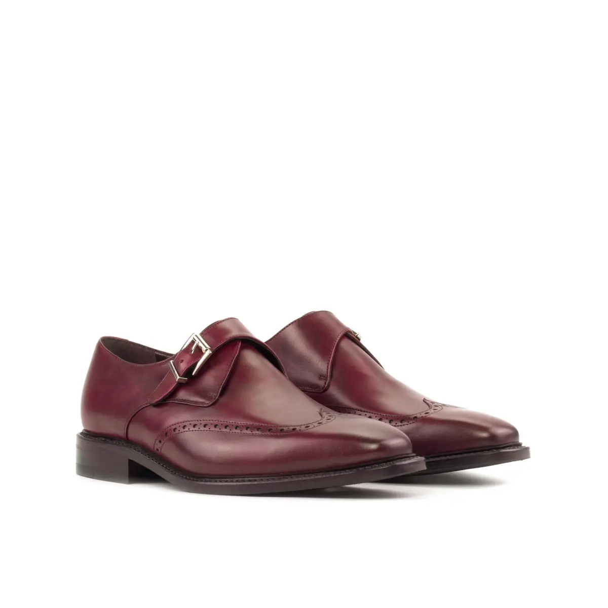 Burgundy Single Monk Shoe