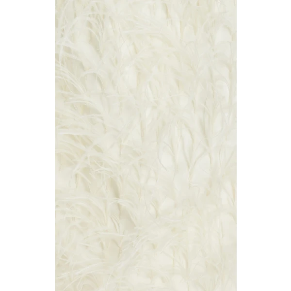 Cult Gaia Yolanda Off-The-Shoulder Feather-Embellished Cutout Mini Dress