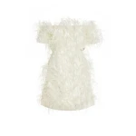 Cult Gaia Yolanda Off-The-Shoulder Feather-Embellished Cutout Mini Dress Cult Gaia Yolanda Off-The-Shoulder Feather-Embellished Cutout Mini Dress