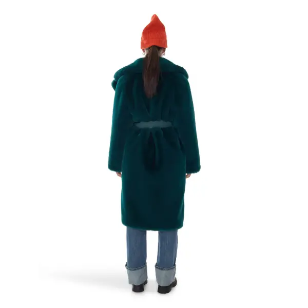 Freed Lily Emerald Faux Fur Coat Designer Faux Fur Collection Coveti