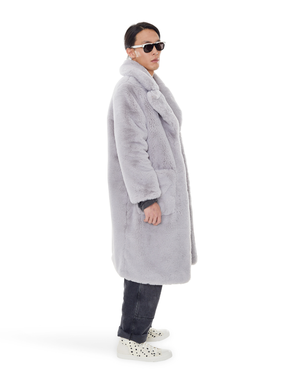 Freed Lily Long Faux Fur Coat in Espresso