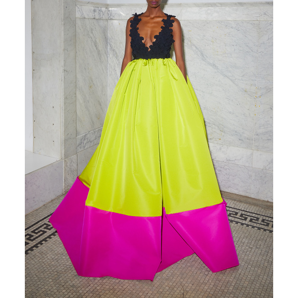 Greta Constantine Green La Moine Neon Gown