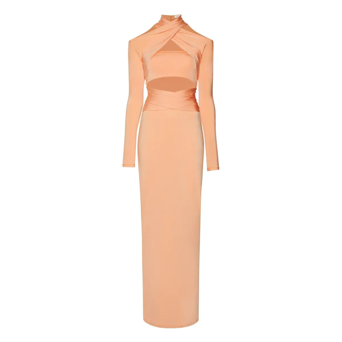 Lapointe Jersey Longsleeve Cutout Wrap Dress
