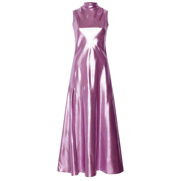 Lapointe Metallic Silk Dress
